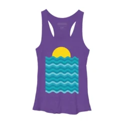 Women's Design By Humans Sunset Waves By Clingcling Racerback Tank Top -Mizuno Shop GUEST 5daccbcc 0554 467a b97e d2ff611a6e89