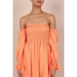 Petal And Pup Womens Domenica Off Shoulder Midi Dress -Mizuno Shop GUEST 60a5ae3e 3338 4d43 aeb2 ad4a848b8480