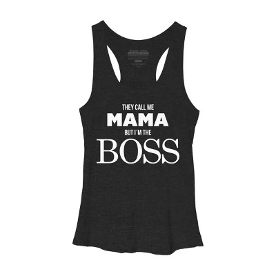 Women's Design By Humans They Call Me Mama But I'm The Boss By Shirz Racerback Tank Top 4 Women's Design By Humans They Call Me Mama But I'm The Boss By Shirz Racerback Tank Top - Image 2