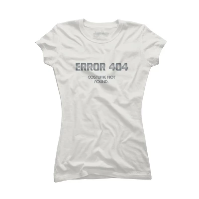 Junior's Design By Humans Error 404 Costume Not Found, Halloween Design By InfaredDesigns T-Shirt 9 Junior's Design By Humans Error 404 Costume Not Found, Halloween Design By InfaredDesigns T-Shirt - Image 7