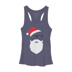 Women's Design By Humans Hipster Santa Face With Hat Beard & Glasses Christmas By TronicTees Racerback Tank Top -Mizuno Shop GUEST 64d8a2f2 547f 4fde b3a0 a394f3bcca9f
