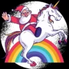 Women's Design By Humans Christmas Cartoon Santa Riding A Unicorn By Rasok Racerback Tank Top -Mizuno Shop GUEST 661079ae b6f2 4a16 87b8 a520f56a524d
