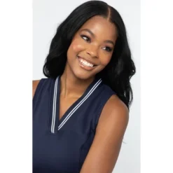 90 Degree By Reflex Womens V-Neck Slit Dress With Contrast Stripe 11 90 Degree By Reflex Womens V-Neck Slit Dress With Contrast Stripe -Mizuno Shop GUEST 66308c12 c98f 4006 abdd f86d6cb61c5c