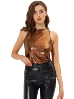 Allegra K Women's Party Shiny Sleeveless Club Metallic Tank Top 34 Allegra K Women's Party Shiny Sleeveless Club Metallic Tank Top -Mizuno Shop GUEST 66561d34 14be 4943 9bbf 36985d8aeec2