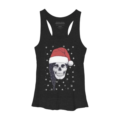 Women's Design By Humans Christmas Skull By Kodamorkovkart Racerback Tank Top 5 Women's Design By Humans Christmas Skull By Kodamorkovkart Racerback Tank Top - Image 3