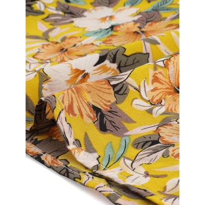 Agnes Orinda Women's Plus Size V Neck Floral Beach Midi Dress 7 Agnes Orinda Women's Plus Size V Neck Floral Beach Midi Dress - Image 5