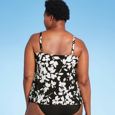 Women's UPF 50 V-Neck Angled Tiered Tankini Top - Aqua Green® 5 Women's UPF 50 V-Neck Angled Tiered Tankini Top - Aqua Green® - Image 3