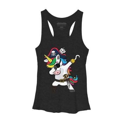 Women's Design By Humans Dabbing Dance Pirate Unicorn Gifts Funny Halloween Costume Gift By Lukesstore Racerback Tank Top 5 Women's Design By Humans Dabbing Dance Pirate Unicorn Gifts Funny Halloween Costume Gift By Lukesstore Racerback Tank Top - Image 3