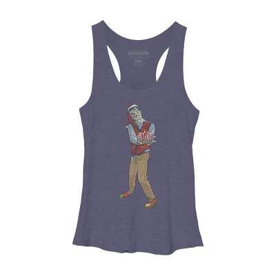 Women's Design By Humans Christmas Zombie By Ayota Racerback Tank Top 6 Women's Design By Humans Christmas Zombie By Ayota Racerback Tank Top - Image 4