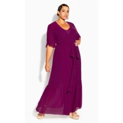 Women's Plus Size Flutter Wrap Maxi Dress - Magenta | CITY CHIC 15 Women's Plus Size Flutter Wrap Maxi Dress - Magenta | CITY CHIC -Mizuno Shop GUEST 72d638ad e414 4d67 9592 94547beac91b