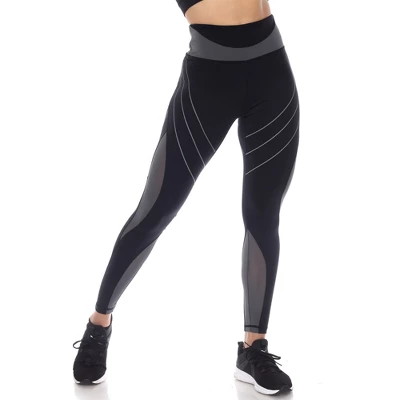 Women's High-Waist Reflective Piping Fitness Leggings - White Mark 6 Women's High-Waist Reflective Piping Fitness Leggings - White Mark - Image 4