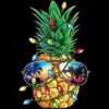 Junior's Design By Humans Pineapple Christmas Tree Lights Xmas Men Gifts Sunglasses T-Shir By NekoShop T-Shirt