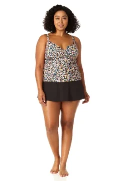 Anne Cole Plus - Women's Twist Front Underwire Tankini Swim Top -Mizuno Shop GUEST 7ab9a08f cf46 4f50 95fa 9e90e1aa7c3e