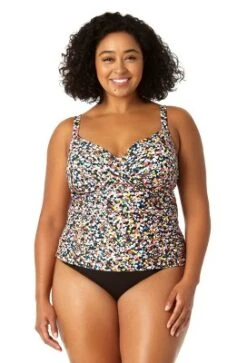 Anne Cole Plus - Women's Twist Front Underwire Tankini Swim Top -Mizuno Shop GUEST 83c93aad 8a8a 4e5b 9213 d2c159ae3a9f