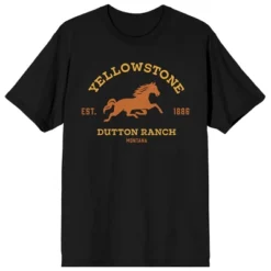Yellowstone Dutton Ranch Crew Neck Short Sleeve Black Men's T-shirt -Mizuno Shop GUEST 89357f99 0c53 4df9 8d50 d134d217120a