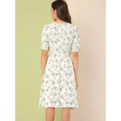 Allegra K Women's Vintage Floral Peter Pan Collar High Waist Puff Sleeve A-line Flowy Midi Dress 16 Allegra K Women's Vintage Floral Peter Pan Collar High Waist Puff Sleeve A-line Flowy Midi Dress -Mizuno Shop GUEST 8a47a296 70e4 4b22 b4f6 ec3b96085fef