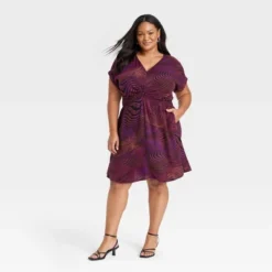 Women's Short Sleeve Twist-Front V-Neck Woven Sundress Dress - Ava & Viv™ 11 Women's Short Sleeve Twist-Front V-Neck Woven Sundress Dress - Ava & Viv™ -Mizuno Shop GUEST 8a91819a c961 42b4 9bc7 02044bed8680