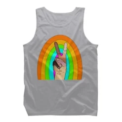 Design By Humans Peace Hand Symbol Stripes By PaperRescueDesigns Tank Top -Mizuno Shop GUEST 8bf95fd4 c2f0 4c87 9d77 7e7c7483ec70