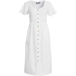 Lands' End Women's Linen Sweetheart Button Front Midi Dress 9 Lands' End Women's Linen Sweetheart Button Front Midi Dress -Mizuno Shop GUEST 8dda9d3c 0ee6 49bf b443 b3c4b8fc513d