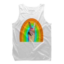Design By Humans Peace Hand Symbol Stripes By PaperRescueDesigns Tank Top -Mizuno Shop GUEST 8ef6d1d6 5070 4367 aa9a 89303e947f32