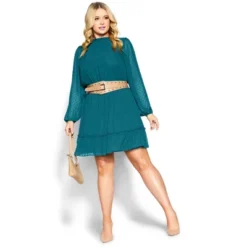 Women's Plus Size Dobby Tiered Dress - Teal | CITY CHIC 8 Women's Plus Size Dobby Tiered Dress - Teal | CITY CHIC -Mizuno Shop GUEST 908c7295 1602 4450 a07c f63f625173cb