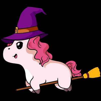 Junior's Design By Humans Witch Unicorn Halloween T Shirt By Thebeardstudio T-Shirt 3 Junior's Design By Humans Witch Unicorn Halloween T Shirt By Thebeardstudio T-Shirt