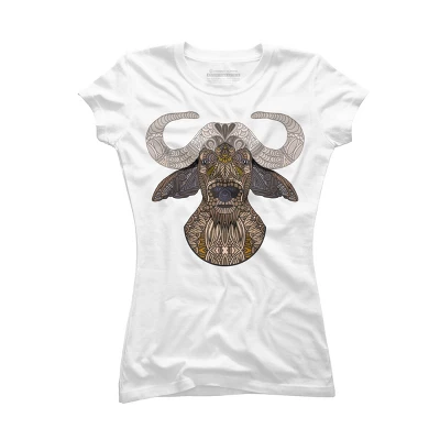 Junior's Design By Humans African Buffalo By Myartlovepassion T-Shirt 7 Junior's Design By Humans African Buffalo By Myartlovepassion T-Shirt - Image 5