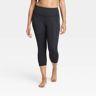 Women's Contour Power Waist High-Rise Capri Leggings 20" - All In Motion™ Black 5 Women's Contour Power Waist High-Rise Capri Leggings 20" - All In Motion™ Black - Image 3