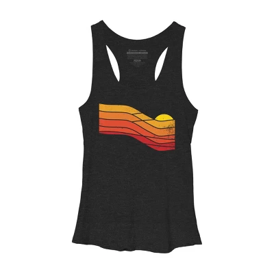 Women's Design By Humans 70s Retro Sunset By Vanphirst Racerback Tank Top 5 Women's Design By Humans 70s Retro Sunset By Vanphirst Racerback Tank Top - Image 3