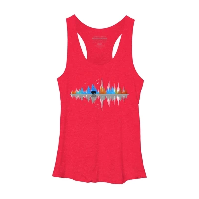 Women's Design By Humans Sounds Of Nature Color Tree Notes By NomAdartStudio Racerback Tank Top 5 Women's Design By Humans Sounds Of Nature Color Tree Notes By NomAdartStudio Racerback Tank Top - Image 3