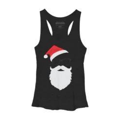 Women's Design By Humans Hipster Santa Face With Hat Beard & Glasses Christmas By TronicTees Racerback Tank Top -Mizuno Shop GUEST 97a70c80 3d28 4ec8 ac86 502ff0265ab4