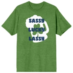 Bioworld St. Patrick's Day Sassy Lucky Lassy Crew Neck Short Sleeve Irish Heather Women's T-shirt -Mizuno Shop GUEST 98d3cee0 572a 4378 ab88 f641fabc1d03