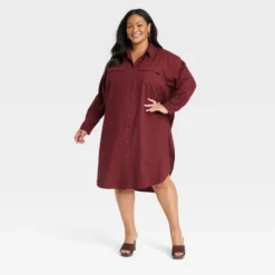 Women's Long Sleeve Button-Down Midi Shirtdress - Ava & Viv™ 12 Women's Long Sleeve Button-Down Midi Shirtdress - Ava & Viv™ -Mizuno Shop GUEST 9b309359 23e7 42a6 a7ae 2f17ce3bd79d