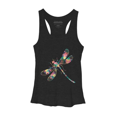 Women's Design By Humans Dragonfly Abstract Summer Color By BaoMinh Racerback Tank Top 4 Women's Design By Humans Dragonfly Abstract Summer Color By BaoMinh Racerback Tank Top - Image 2