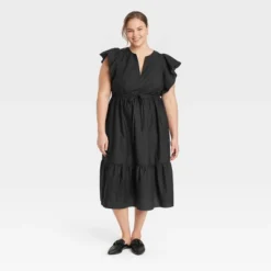 Women's Flutter Short Sleeve Midi Dress - A New Day™ -Mizuno Shop GUEST a10894e9 bdda 4a5e ad75 26938d5c163e