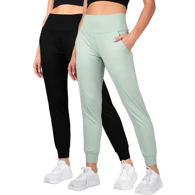 INERZIA 2 Pack Womens Joggers With Pockets High Waist Yoga Pants For Gym And Workout 8 INERZIA 2 Pack Womens Joggers With Pockets High Waist Yoga Pants For Gym And Workout - Image 6