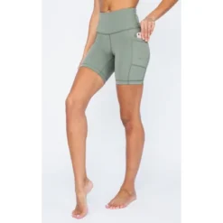 Yogalicious Womens Lux Polygiene Tribeca High Waist 7" Short With Side Pockets -Mizuno Shop GUEST a6969681 d919 41c4 98fb 28fddb946967