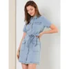 Allegra K Women's Jean Casual Collared Belted Button Down Denim Shirt Dress 1 Allegra K Women's Jean Casual Collared Belted Button Down Denim Shirt Dress -Mizuno Shop GUEST a7043627 50b2 4e74 a853 aa29b855afca