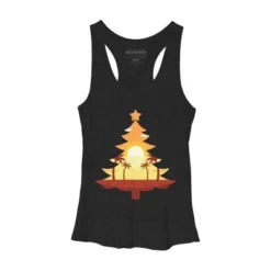 Women's Design By Humans Christmas In July Tree Sunset By Destiny29 Racerback Tank Top -Mizuno Shop GUEST a8d95029 d41e 473f 9979 03174164004c