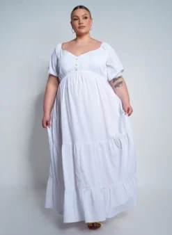 Rebdolls Women's Puff Sleeve Tiered Maxi Dress -Mizuno Shop GUEST a9b54cb0 5153 4be5 9411 1ce65f96ec95