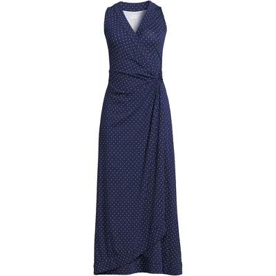 Lands' End Women's Light Weight Cotton Modal Sleeveless Surplice Maxi Dress 9 Lands' End Women's Light Weight Cotton Modal Sleeveless Surplice Maxi Dress - Image 7