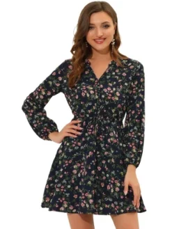 Allegra K Women's Floral Print Button Front Puff Sleeve Tie Waist Shirt Dress 19 Allegra K Women's Floral Print Button Front Puff Sleeve Tie Waist Shirt Dress -Mizuno Shop GUEST aa2e053b 5e5d 41f2 ae1c e34d8eabeca9