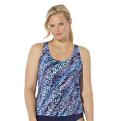 Swimsuits For All Women’s Plus Size Chlorine Resistant Racerback Tankini Top -Mizuno Shop GUEST aa523110 2e7a 4a43 b2ff 5f5b7bb6714f