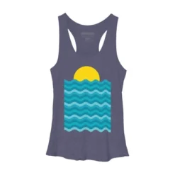 Women's Design By Humans Sunset Waves By Clingcling Racerback Tank Top -Mizuno Shop GUEST ab1ba49c 6415 4ede 8cbe e3421d6044dd