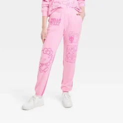 Women's Sanrio Hello Kitty Two-Tone Graphic Jogger Pants - Pink 8 Women's Sanrio Hello Kitty Two-Tone Graphic Jogger Pants - Pink -Mizuno Shop GUEST ae683fda e56a 4e51 9775 a0c5caa13955
