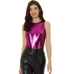 Allegra K Women's Party Shiny Sleeveless Club Metallic Tank Top 41 Allegra K Women's Party Shiny Sleeveless Club Metallic Tank Top -Mizuno Shop GUEST aed6ebee 33c1 46f6 ae5d f218bbcd5c1b