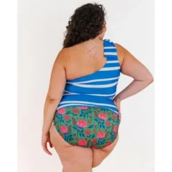 Lime Ricki Women's Capri Stripe One-Shoulder Tankini Top -Mizuno Shop GUEST af16aa93 a670 4ed7 85f9 b6369daa197e