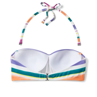 Women's Striped Twist Bandeau Bikini Top - Kona Sol™ Multi 8 Women's Striped Twist Bandeau Bikini Top - Kona Sol™ Multi - Image 6