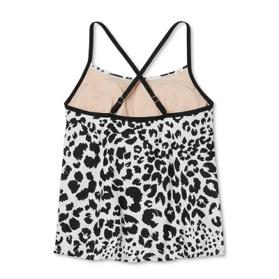 Women's Post Mastectomy Scoop Neck Tankini Top - Kona Sol™ Leopard Print 3 Women's Post Mastectomy Scoop Neck Tankini Top - Kona Sol™ Leopard Print