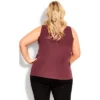 Women's Plus Size Plain Tank - Plum | AVENUE